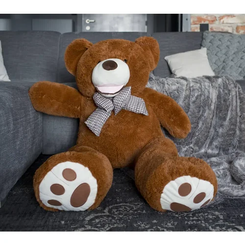 Suur Pehme Kaisukaru Mängukaru, Pehme Mänguasi, 100 Cm, Tumepruun, Bobo - Teddyway