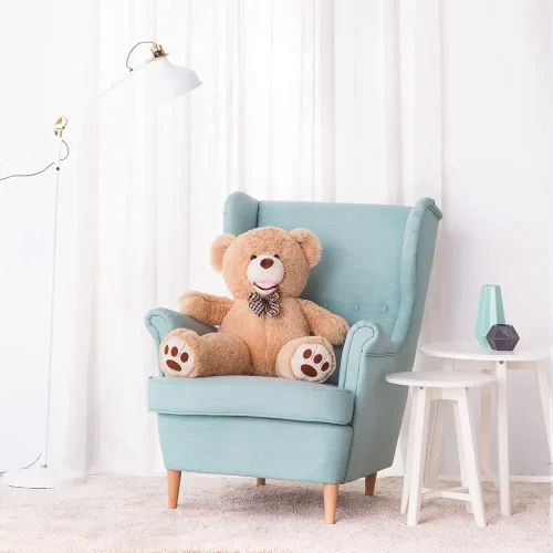 Suur Pehme Kaisukaru Mängukaru, Pehme Mänguasi, 100 Cm, Helepruun, Bobo - Teddyway