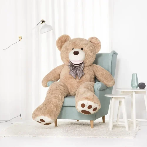 Suur Pehme Kaisukaru Mängukaru, Pehme Mänguasi, 100 Cm, Helepruun, Bobo<span> - </span>160 cm, Helepruun - Teddyway