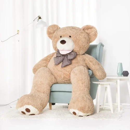 Suur Pehme Kaisukaru Mängukaru, Pehme Mänguasi, 100 Cm, Helepruun, Bobo<span> - </span>200 cm, Helepruun - Teddyway