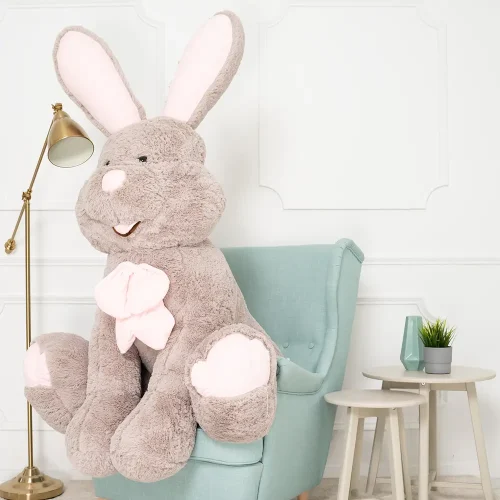 Suur Pehme Jänku, Pehme Mänguasi, 160 Cm, Hall, Vuni - Teddyway