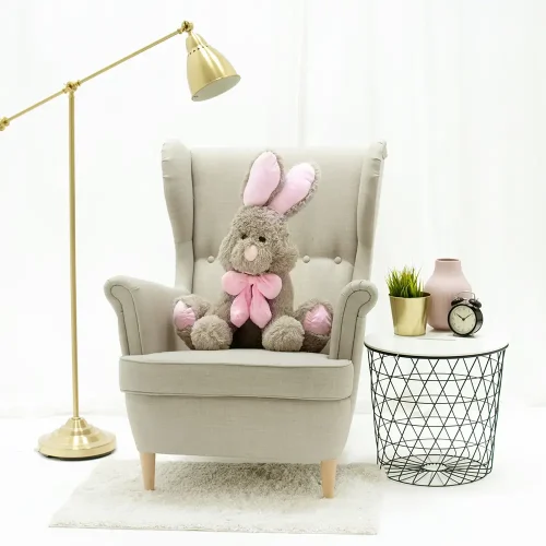 Suur Pehme Jänku, Pehme Mänguasi, 70 Cm, Hall, Vuni - Teddyway