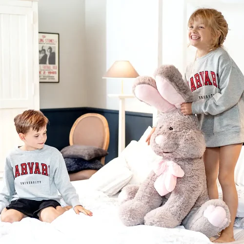 Suur Pehme Jänku, Pehme Mänguasi, 120 Cm, Hall, Vuni - Teddyway