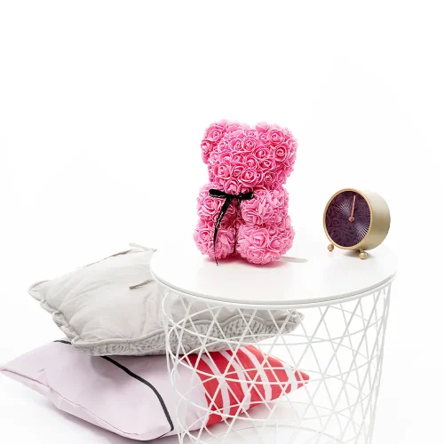 Roosidest Kaisukaru, Karu Kunstroosid, Lillekingitus, 25 Cm, Roosa, Onis - Teddyway