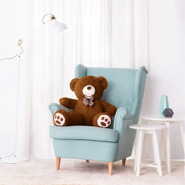 Suur Pehme Kaisukaru Mängukaru, Pehme Mänguasi, 100 Cm, Helepruun, Bobo - 100 cm, Dark brown - Teddyway