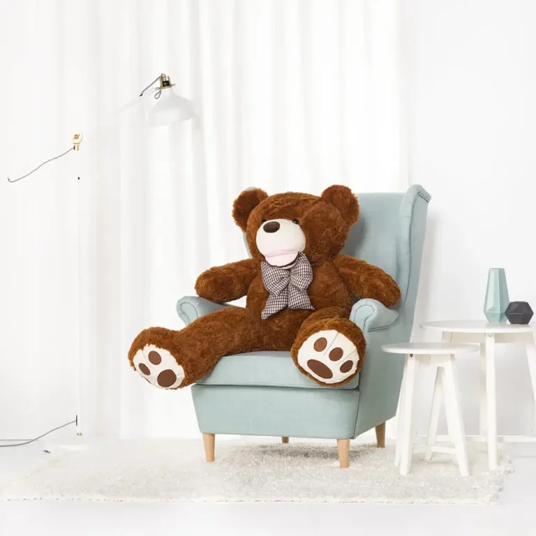 Suur Pehme Kaisukaru Mängukaru, Pehme Mänguasi, 100 Cm, Helepruun, Bobo - 160 cm, Dark brown - Teddyway