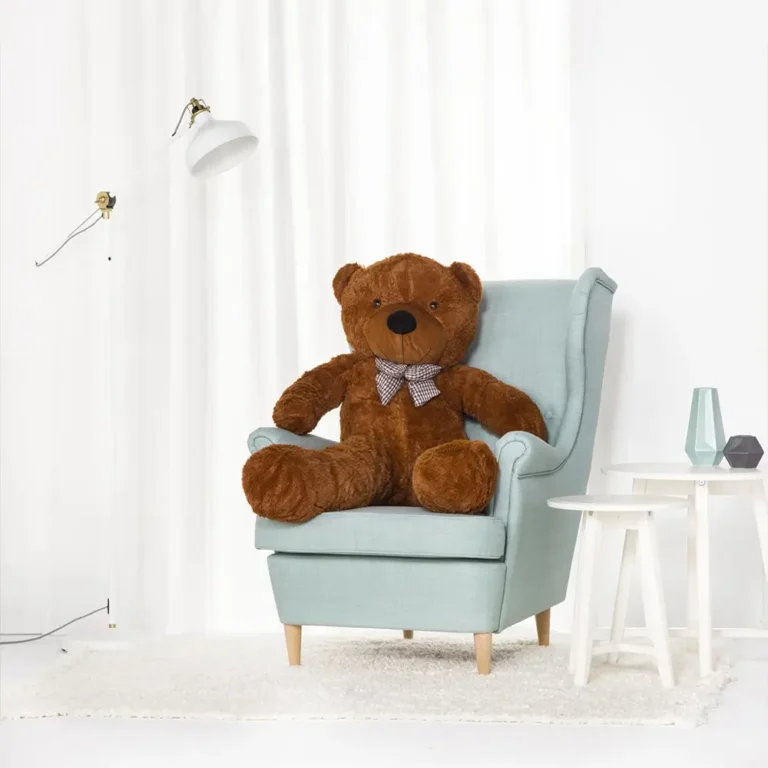 Suur Pehme Kaisukaru Mängukaru, Pehme Mänguasi, 100 Cm, Helepruun, Popo - 130 cm, Dark brown - Teddyway