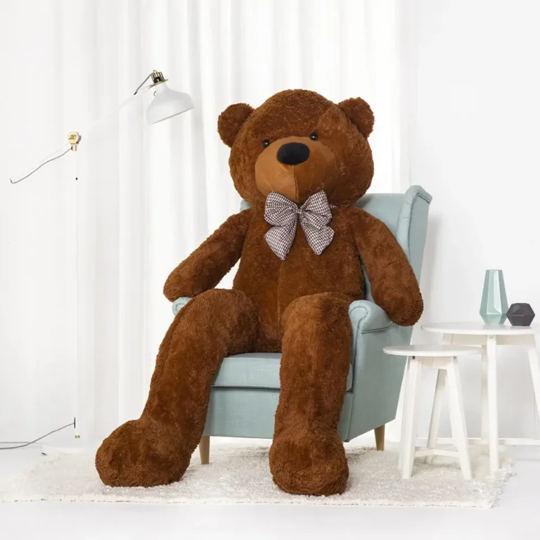 Suur Pehme Kaisukaru Mängukaru, Pehme Mänguasi, 100 Cm, Helepruun, Popo - 200 cm, Dark brown - Teddyway