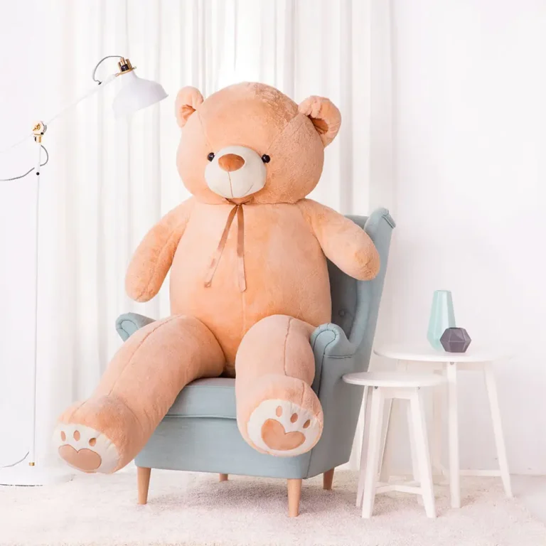 Suur Pehme Kaisukaru Mängukaru, Pehme Mänguasi, 100 Cm, Helepruun, Toto - Teddyway