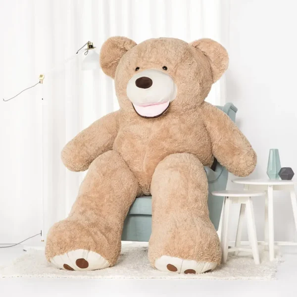 Suur Pehme Kaisukaru Mängukaru, Pehme Mänguasi, 100 Cm, Helepruun, Bobo - 220 cm, Light brown - Teddyway