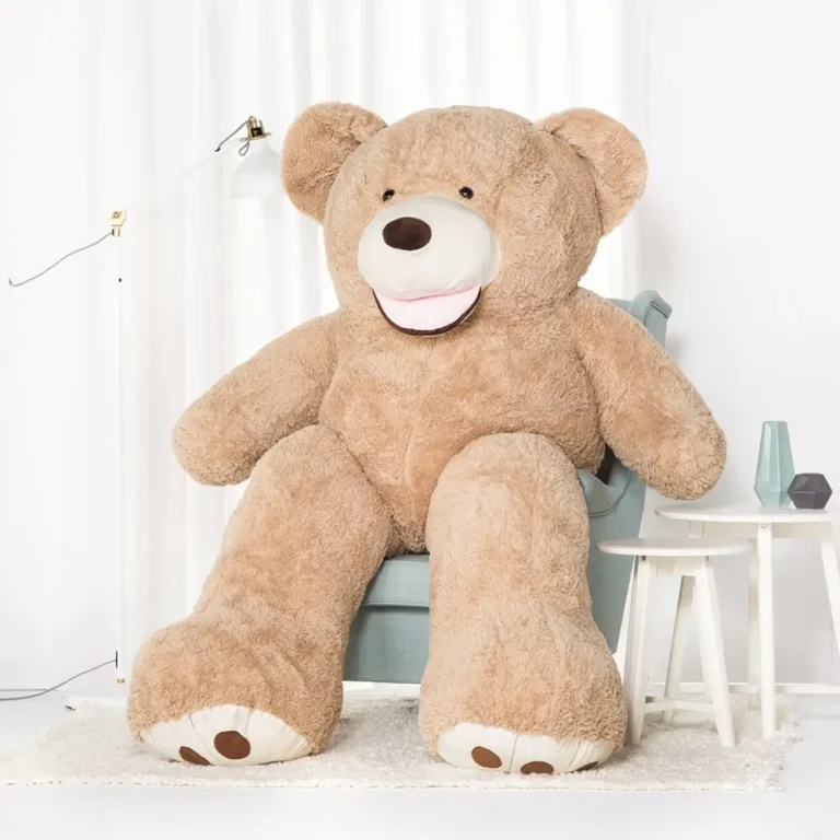 Suur Pehme Kaisukaru Mängukaru, Pehme Mänguasi, 100 Cm, Helepruun, Bobo - 220 cm, Light brown - Teddyway
