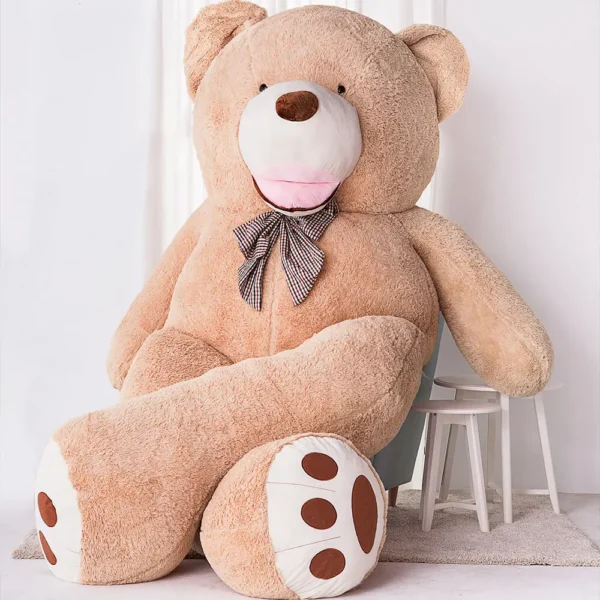 Suur Pehme Kaisukaru Mängukaru, Pehme Mänguasi, 100 Cm, Helepruun, Bobo - 300 cm, Light brown - Teddyway