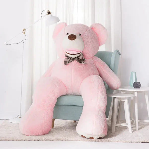 Suur Pehme Kaisukaru Mängukaru, Pehme Mänguasi, 100 Cm, Helepruun, Bobo - 200 cm, Pink - Teddyway