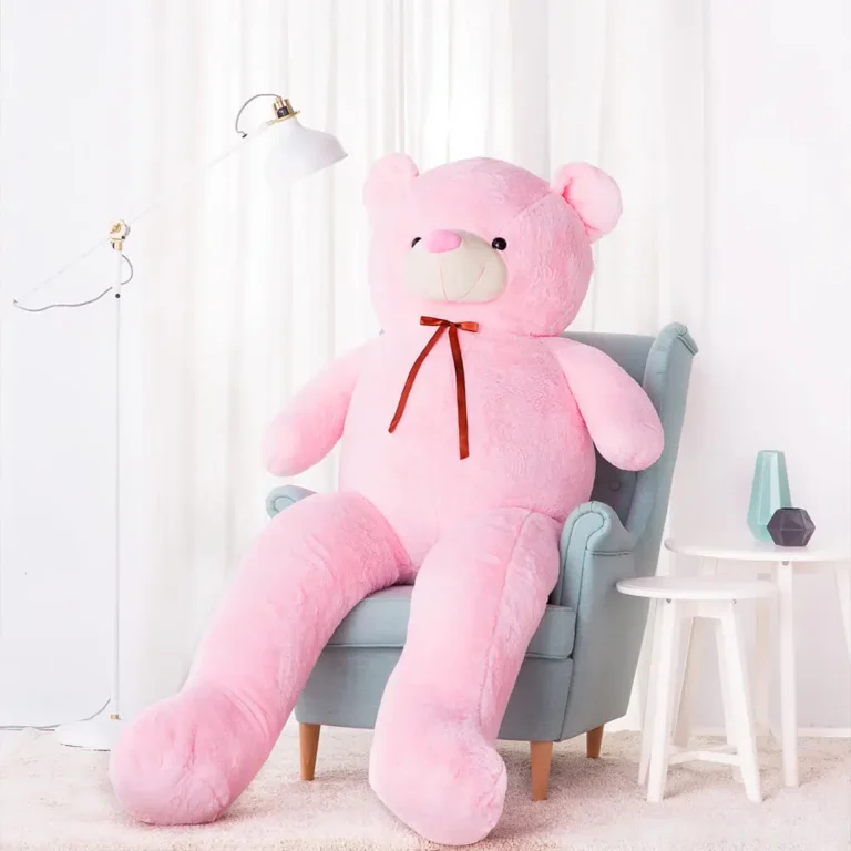 Suur Pehme Kaisukaru Mängukaru, Pehme Mänguasi, 100 Cm, Helepruun, Toto - 100 cm, Pink - Teddyway