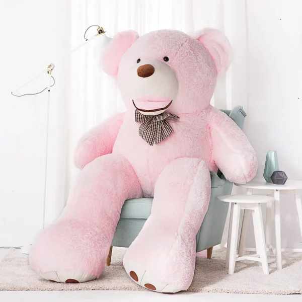 Suur Pehme Kaisukaru Mängukaru, Pehme Mänguasi, 100 Cm, Helepruun, Bobo - 220 cm, Pink - Teddyway