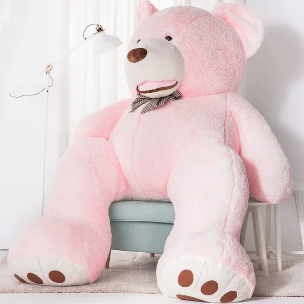 Suur Pehme Kaisukaru Mängukaru, Pehme Mänguasi, 100 Cm, Helepruun, Bobo - 260 cm, Pink - Teddyway
