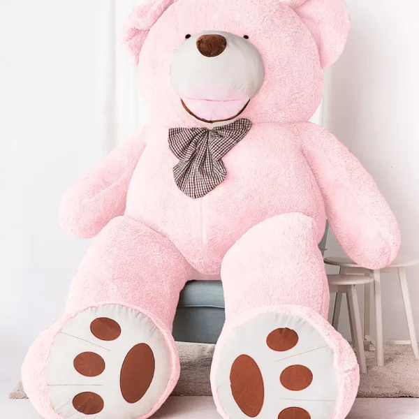 Suur Pehme Kaisukaru Mängukaru, Pehme Mänguasi, 100 Cm, Helepruun, Bobo - 300 cm, Pink - Teddyway