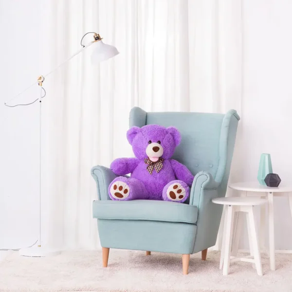 Suur Pehme Kaisukaru Mängukaru, Pehme Mänguasi, 100 Cm, Helepruun, Bobo - 100 cm, Purple - Teddyway
