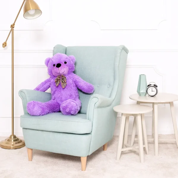 Suur Pehme Kaisukaru Mängukaru, Pehme Mänguasi, 100 Cm, Helepruun, Popo - 100 cm, Purple - Teddyway