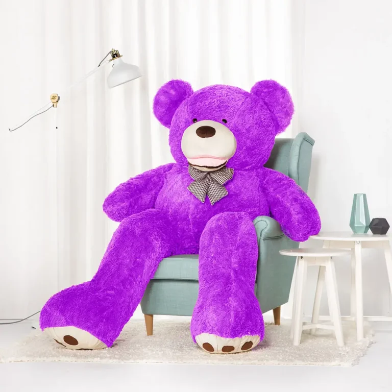 Suur Pehme Kaisukaru Mängukaru, Pehme Mänguasi, 100 Cm, Helepruun, Bobo - 200 cm, Purple - Teddyway