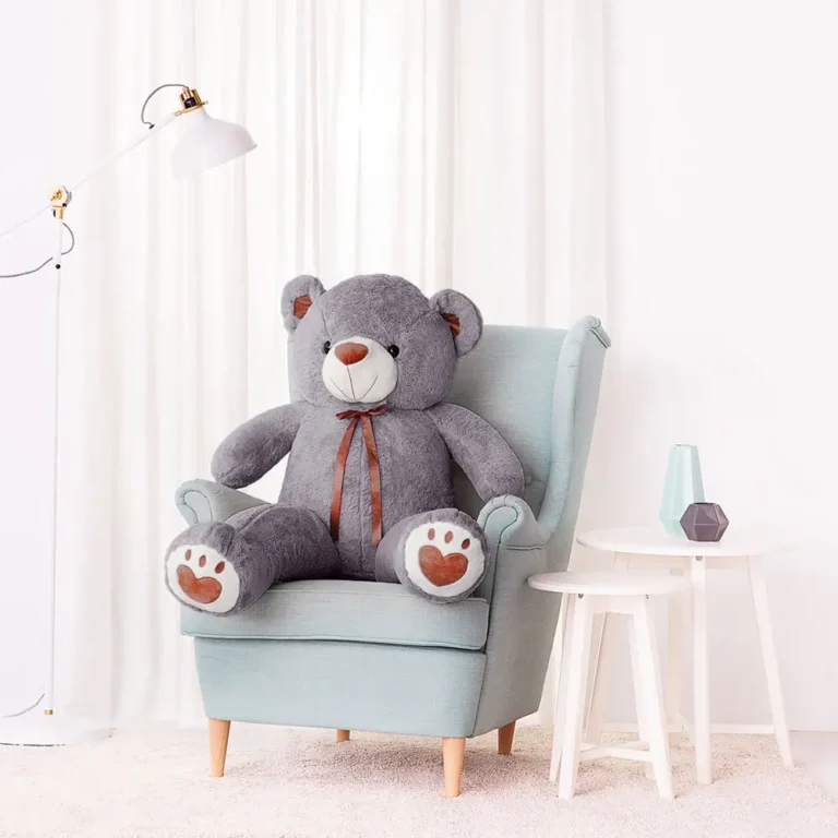Suur Pehme Kaisukaru Mängukaru, Pehme Mänguasi, 100 Cm, Helepruun, Toto - 100 cm, Grey - Teddyway