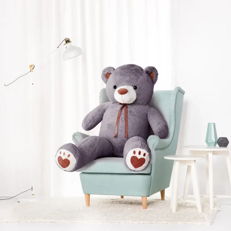 Suur Pehme Kaisukaru Mängukaru, Pehme Mänguasi, 100 Cm, Helepruun, Toto - 100 cm, Grey - Teddyway