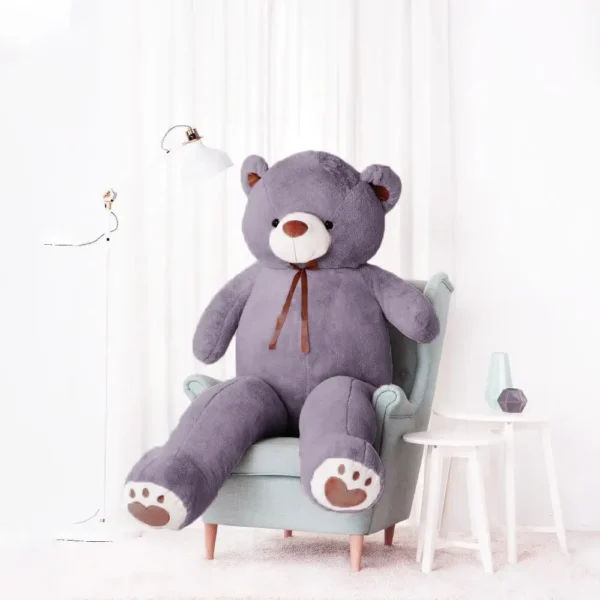 Suur Pehme Kaisukaru Mängukaru, Pehme Mänguasi, 100 Cm, Helepruun, Toto - 100 cm, Grey - Teddyway