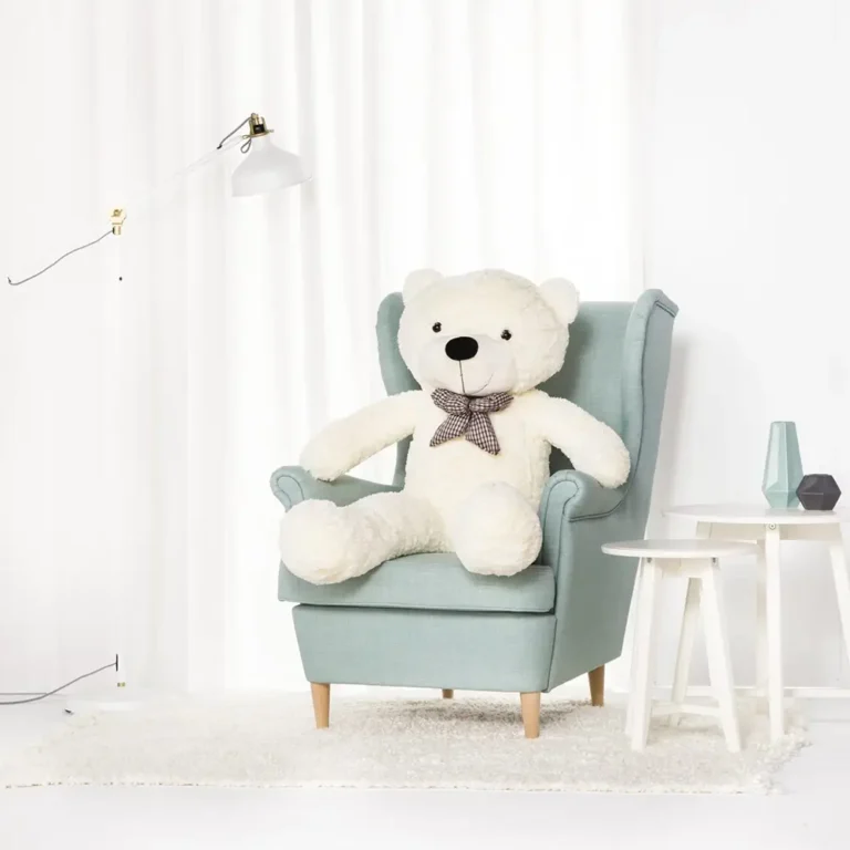 Suur Pehme Kaisukaru Mängukaru, Pehme Mänguasi, 100 Cm, Helepruun, Popo - 130 cm, White - Teddyway