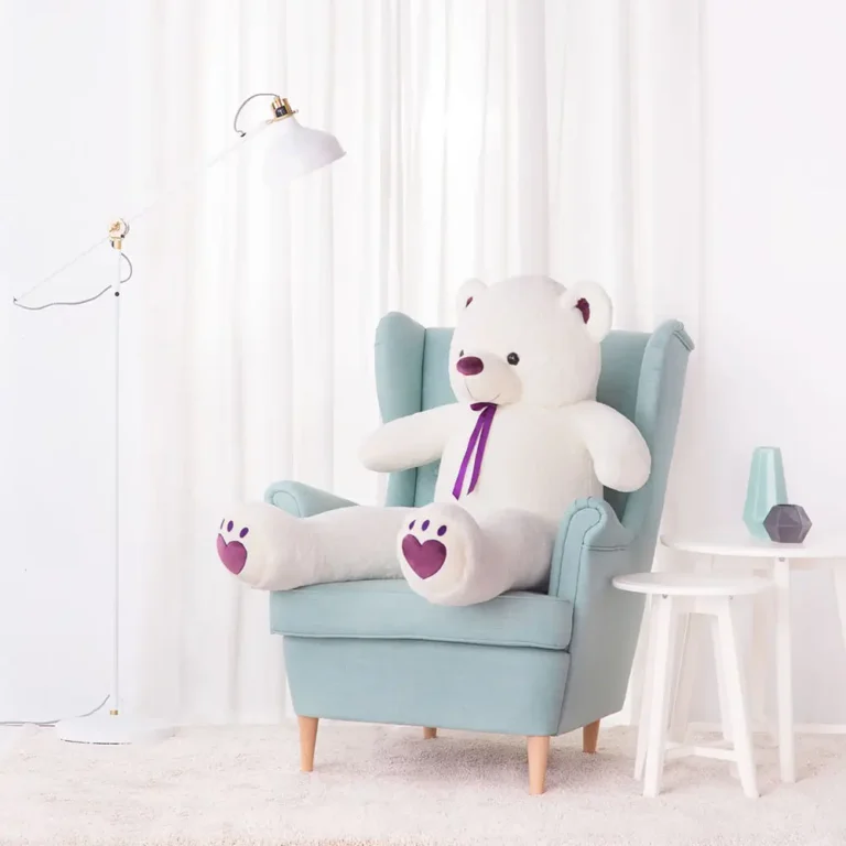 Suur Pehme Kaisukaru Mängukaru, Pehme Mänguasi, 100 Cm, Helepruun, Toto - 100 cm, White - Teddyway