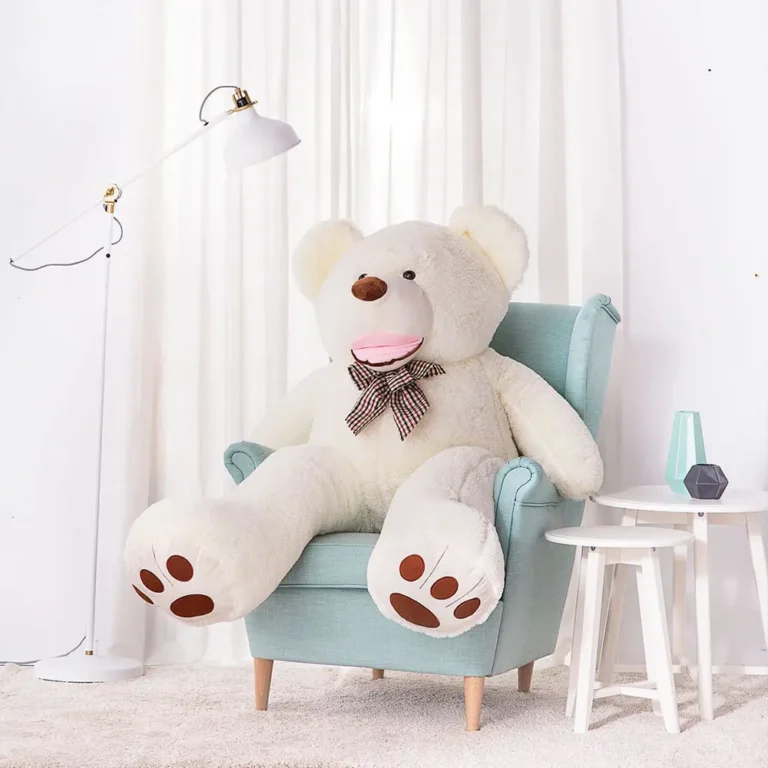 Suur Pehme Kaisukaru Mängukaru, Pehme Mänguasi, 100 Cm, Helepruun, Bobo - 160 cm, White - Teddyway