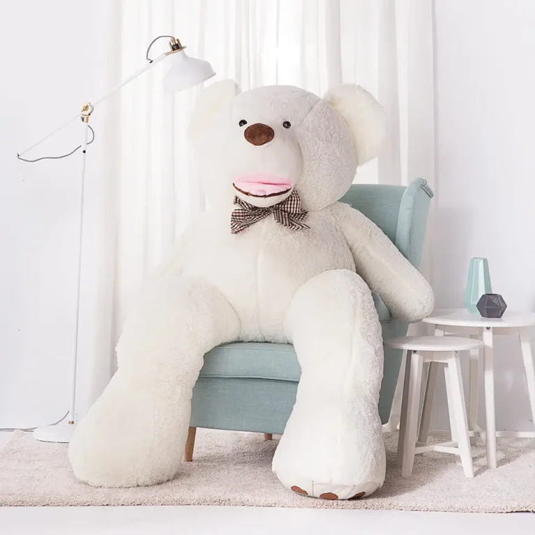 Suur Pehme Kaisukaru Mängukaru, Pehme Mänguasi, 100 Cm, Helepruun, Bobo - 200 cm, White - Teddyway