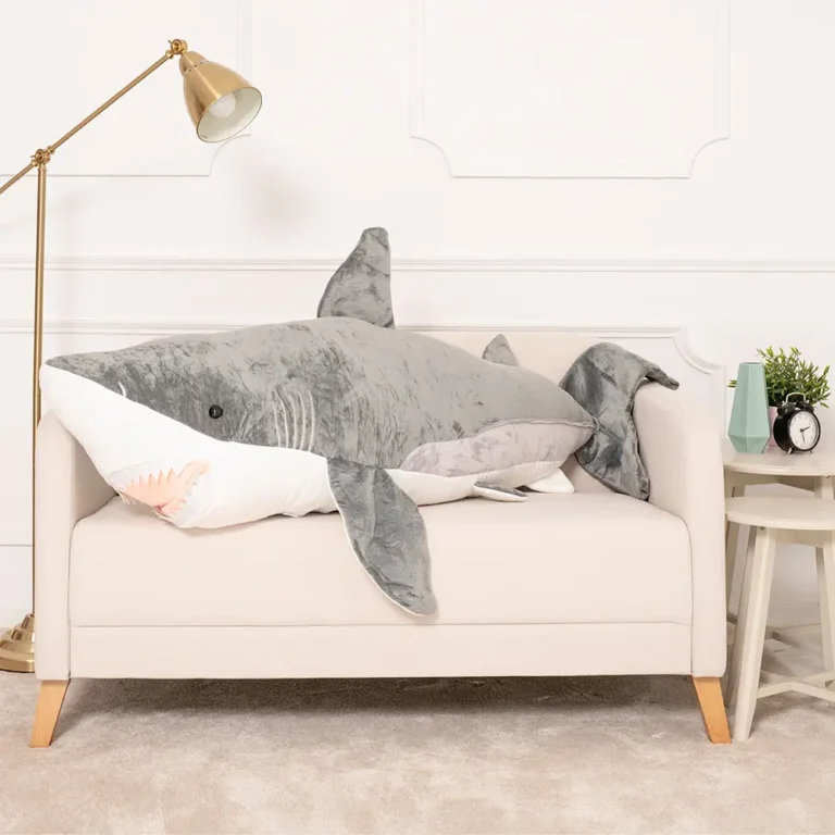 Pehme Hai, Pehme Mänguasi, 90 Cm, Sinine, Saho - 160 cm, Grey - Teddyway