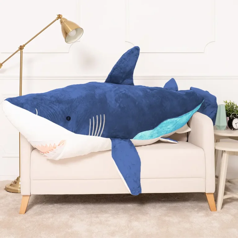Pehme Hai, Pehme Mänguasi, 90 Cm, Sinine, Saho - 200 cm, Blue - Teddyway