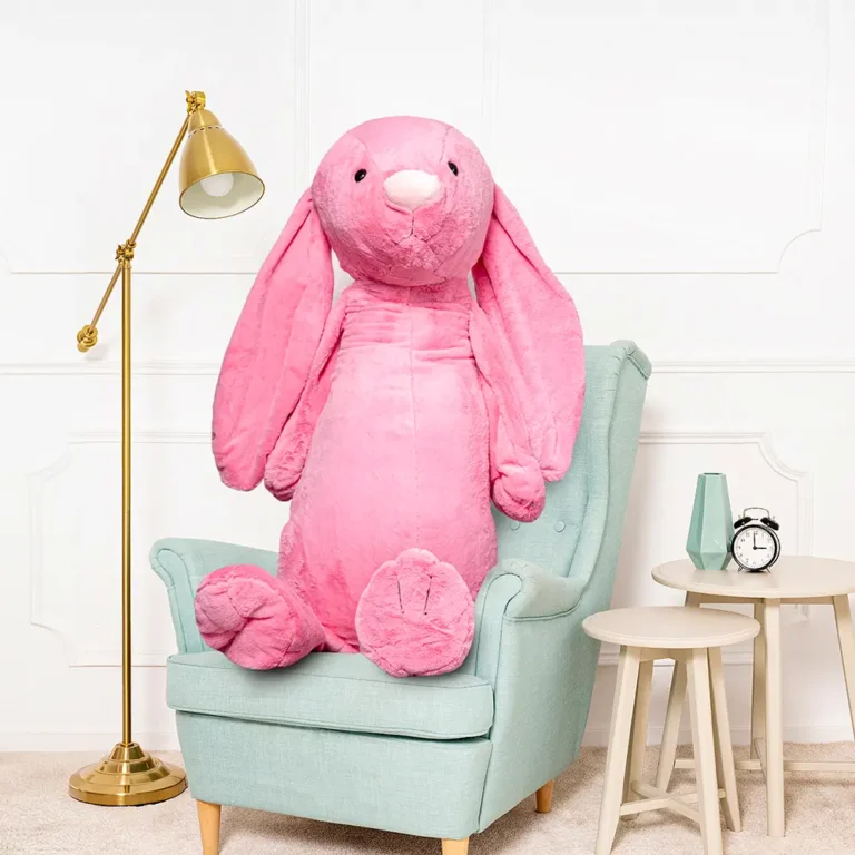 Suur Pehme Jänku, Pehme Mänguasi, 160 Cm, Hele Roosa, Bani - Teddyway